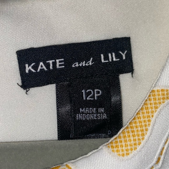 Kate and Lily Yellow and White Floral Embroidered Dress - Picture 2 of 7